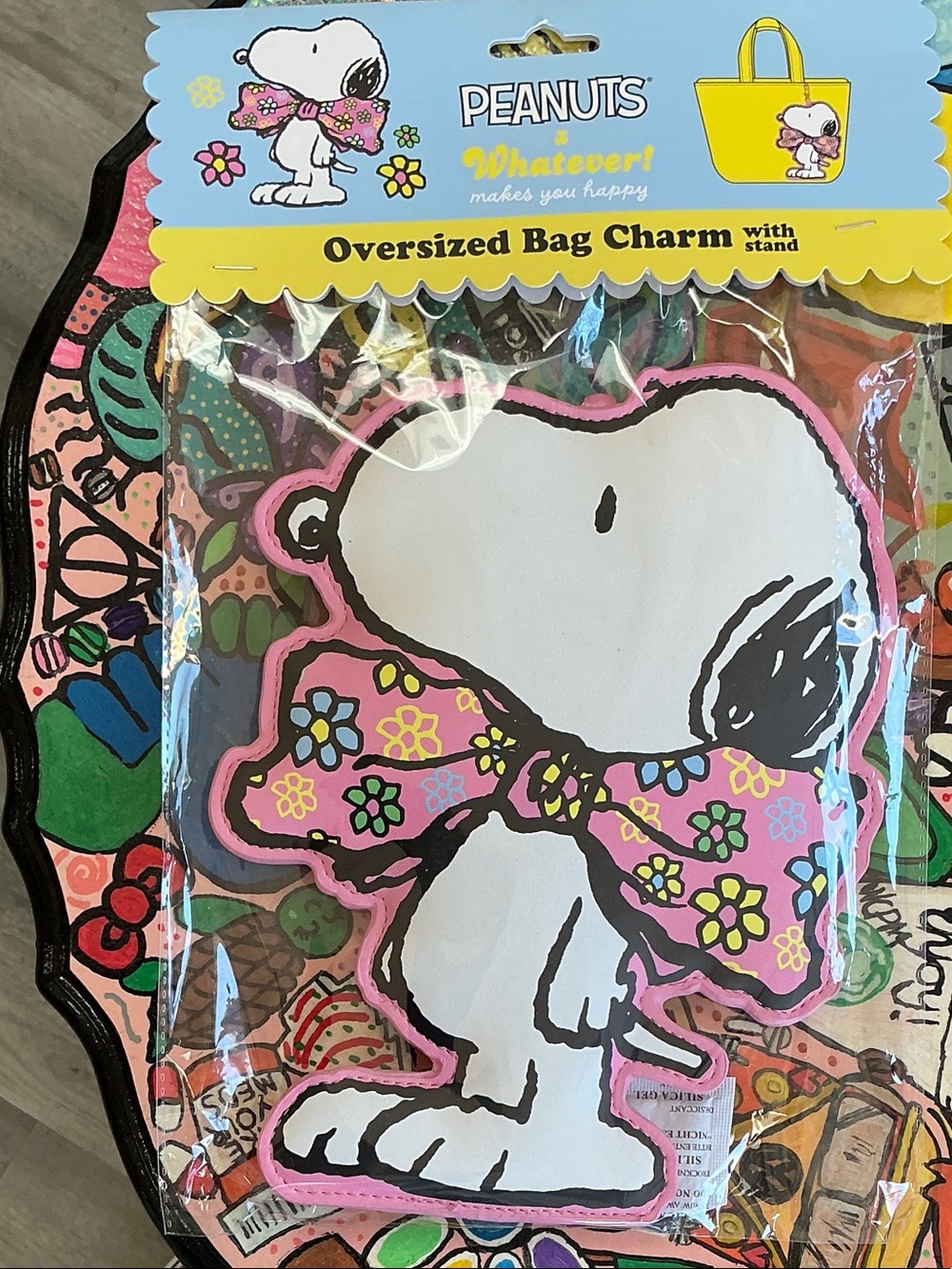 Peanuts Oversized Snoopy Charm with Pink Floral Bow